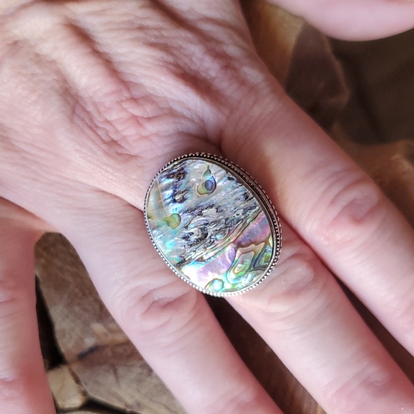New Abalone Shell 925 Silver Ring. - Picture 5 of 14